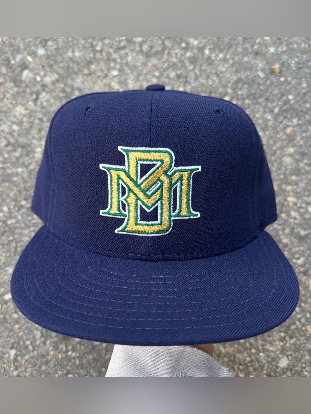 Vintage Milwaukee Brewers Fitted Hat Cap Size 7 1/8 Wool Made In USA VTG 90s MLB
